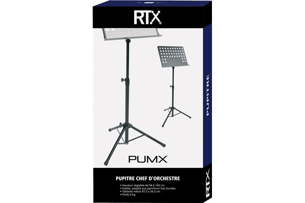 RTX PUMX Leggio Pieghevole Orchestra Nero