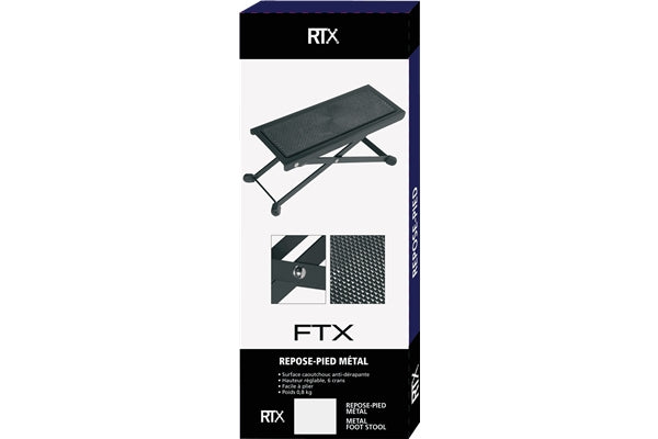 RTX FTX Poggia Piede per Chitarra Classica Metallo Nero