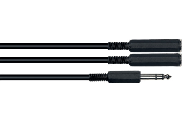 Yellow Cable B2FST Cavo Y Stereo 2x TS (Mono) Femmina/1x Jack TRS (Stereo)