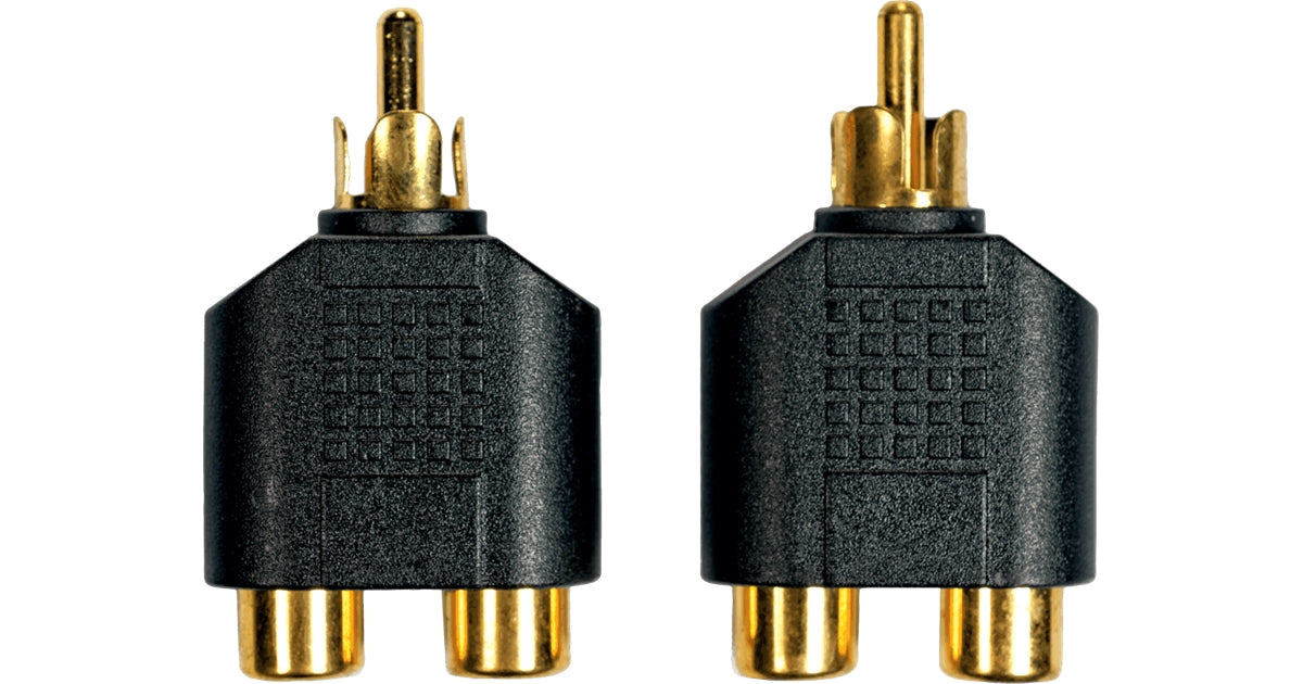 Yellow Cable AD14 Adattatore RCA Maschio/2x RCA Femmina 2 Pcs