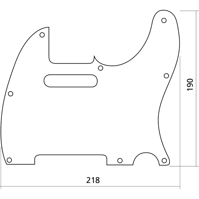 Yellow Parts EZ2101W Battipenna 3 Strati Telecaster® Style Bianco