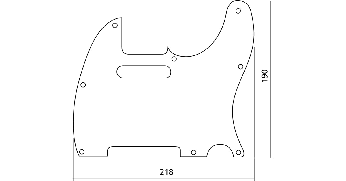 Yellow Parts EZ2101W Battipenna 3 Strati Telecaster® Style Bianco