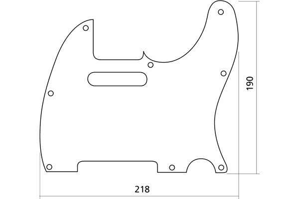 Yellow Parts EZ2101W Battipenna 3 Strati Telecaster® Style Bianco