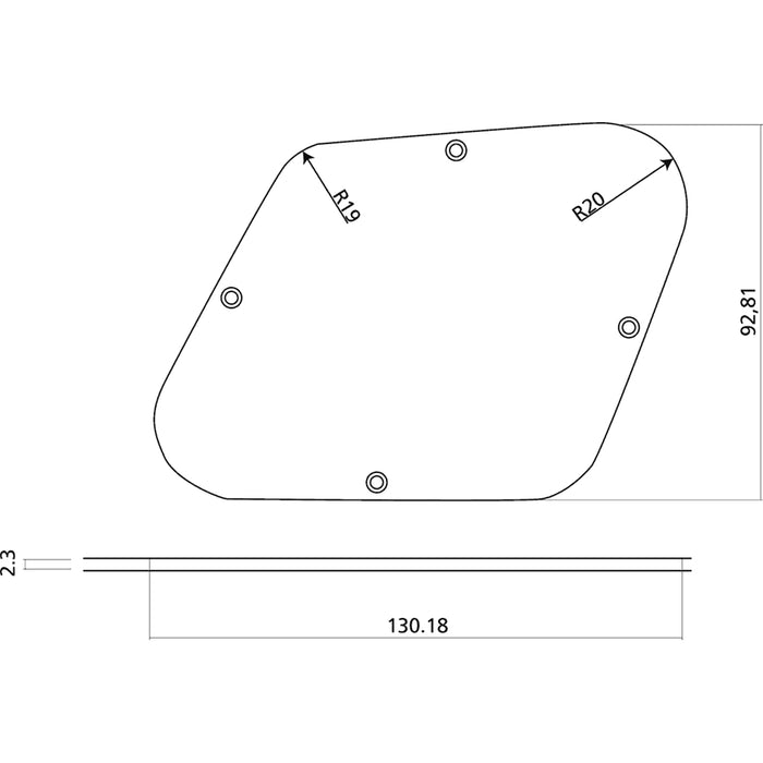 Yellow Parts EZ2123 Piastra Posteriore Elettronica Les Paul® Style Avorio