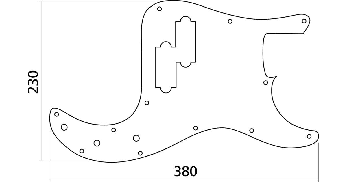 Yellow Parts EZ1106W Battipenna Precision Bass® Style Bianco