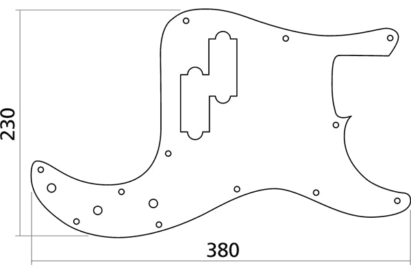 Yellow Parts EZ1106W Battipenna Precision Bass® Style Bianco