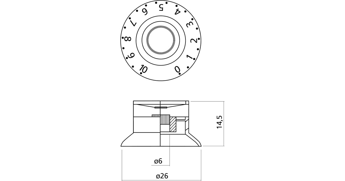 Yellow Parts EZ2215B Manopole di regolazione SG® Style Nere 3 Pcs