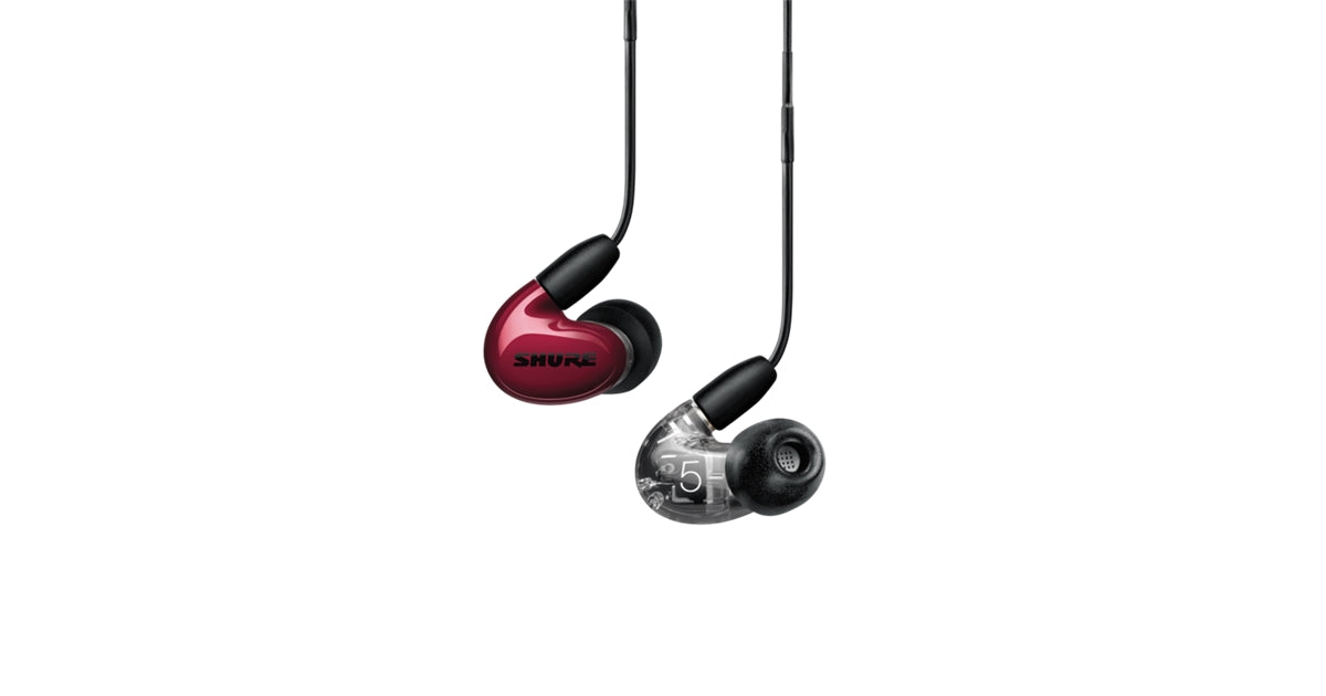 Shure SE53BARD+UNI-EFS AONIC 5 Auricolari colore rosso/trasparente