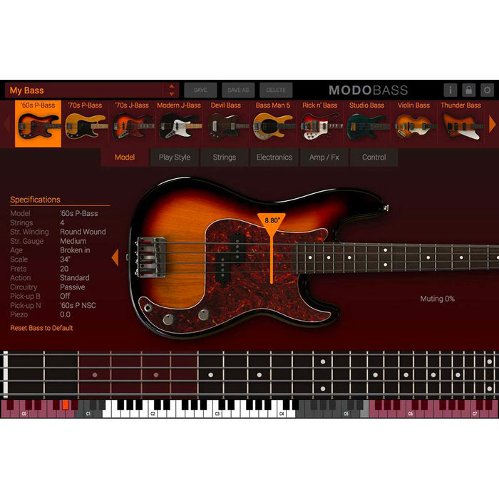 IK Multimedia Modo Bass - Strumento virtuale basso elettrico a modelli fisici