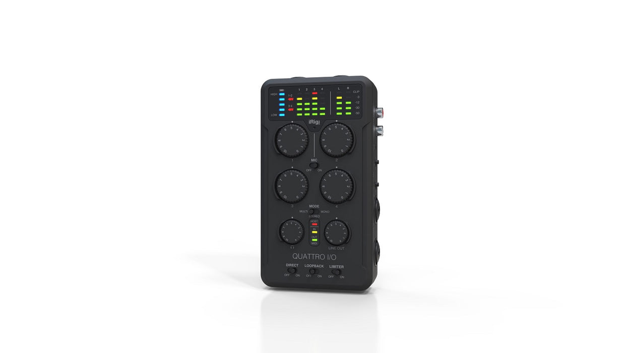 IK Multimedia iRig PRO QUATTRO I/O - Interfaccia field recording/Mixer