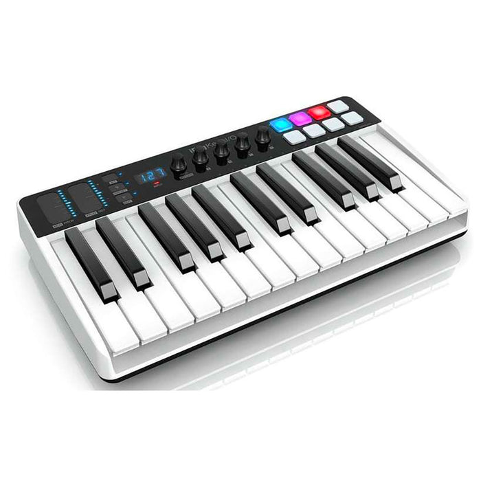 IK Multimedia iRig Keys I/O 25 - Master keyboard a 25 tasti per sistemi PC, MAC. iPad, iPhone con interfaccia audio integrata