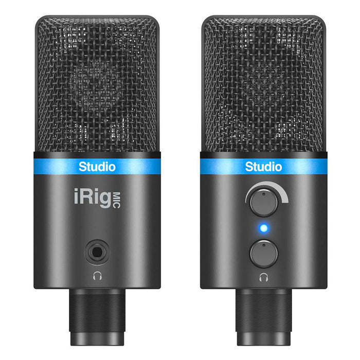 IK Multimedia iRig MIC Studio - Microfono a diaframma largo per sistemi Android, iOS, PC e MAC - nero