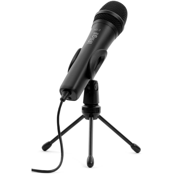 IK Multimedia iRig Mic HD 2 - Microfono palmare per sistemi iOS, PC e MAC