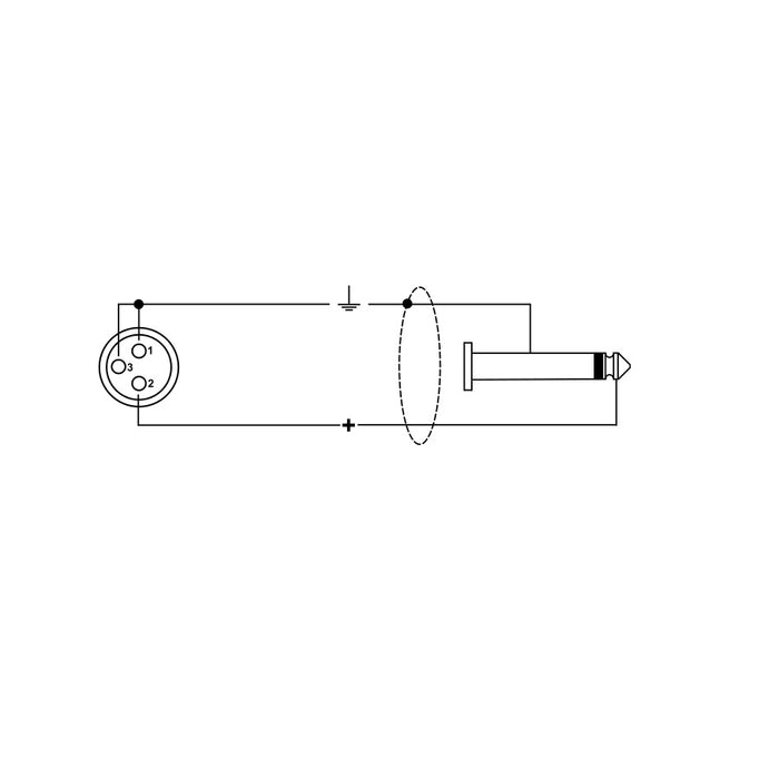 Quik Lok MX/777-9 Cavo XLR Femmina/Jack Mono 9 mt