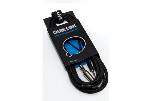 Quik Lok SPB/321-3 BK Cavo Minijack Stereo/2 RCA