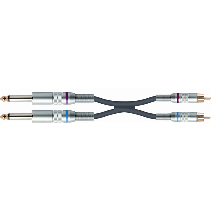 Quik Lok S/220-3 BK 2 Jack Mono/2 RCA Maschio