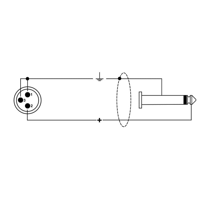 Quik Lok MX/779-3 Cavo XLR Maschio/Jack Mono 3 mt