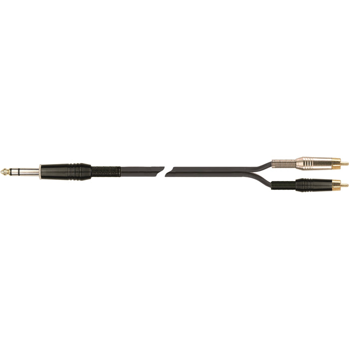 Quik Lok STR/607K-5 BK Jack Stereo/2 RCA Maschio