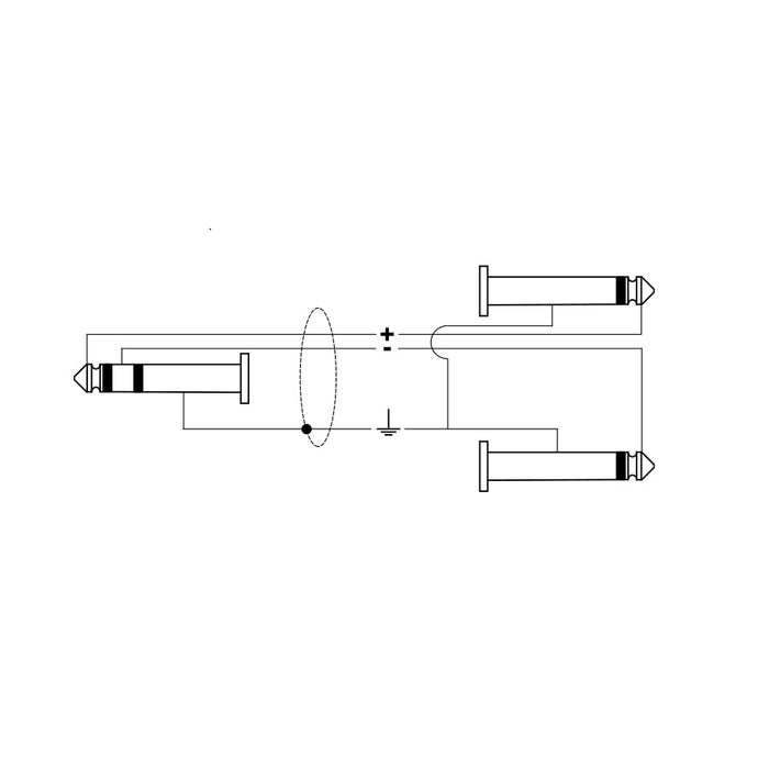 Quik Lok SX/4-5K Cavo Jack Stereo/2 Jack Mono 5 mt