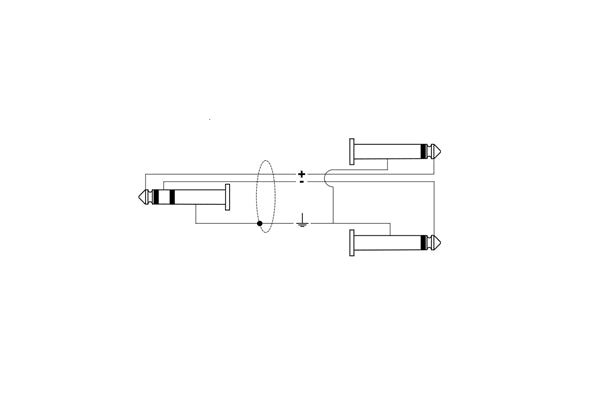 Quik Lok SX/4-5K Cavo Jack Stereo/2 Jack Mono 5 mt