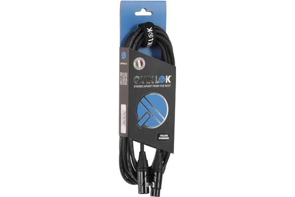 Quik Lok ITST/MF-3 B XLR Maschio/XLR Femmina 3 mt