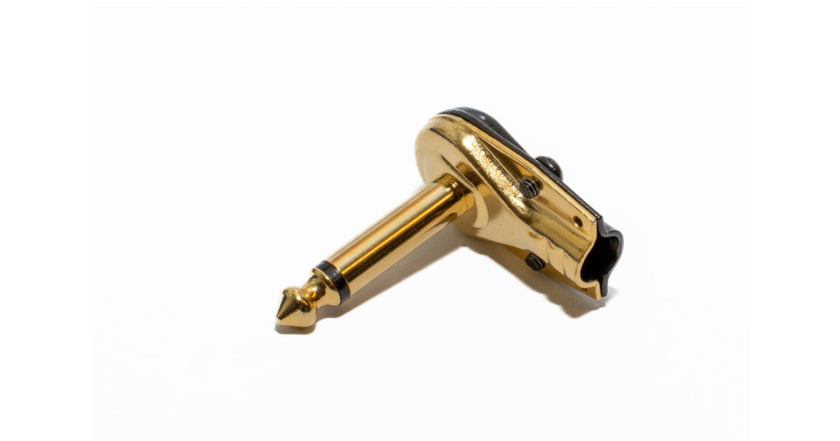 Quik Lok G/112 Jack Mono 6.3 Flat 90° Gold