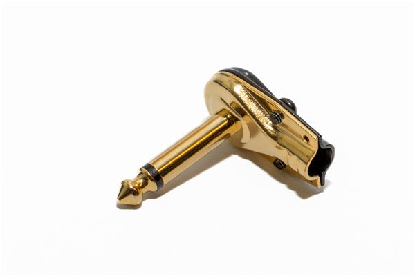 Quik Lok G/112 Jack Mono 6.3 Flat 90° Gold