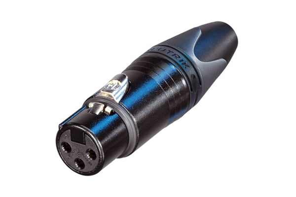 Quik Lok NC/354 BG XLR 3 poli femmina nero Neutrik (NC3FXX-B)