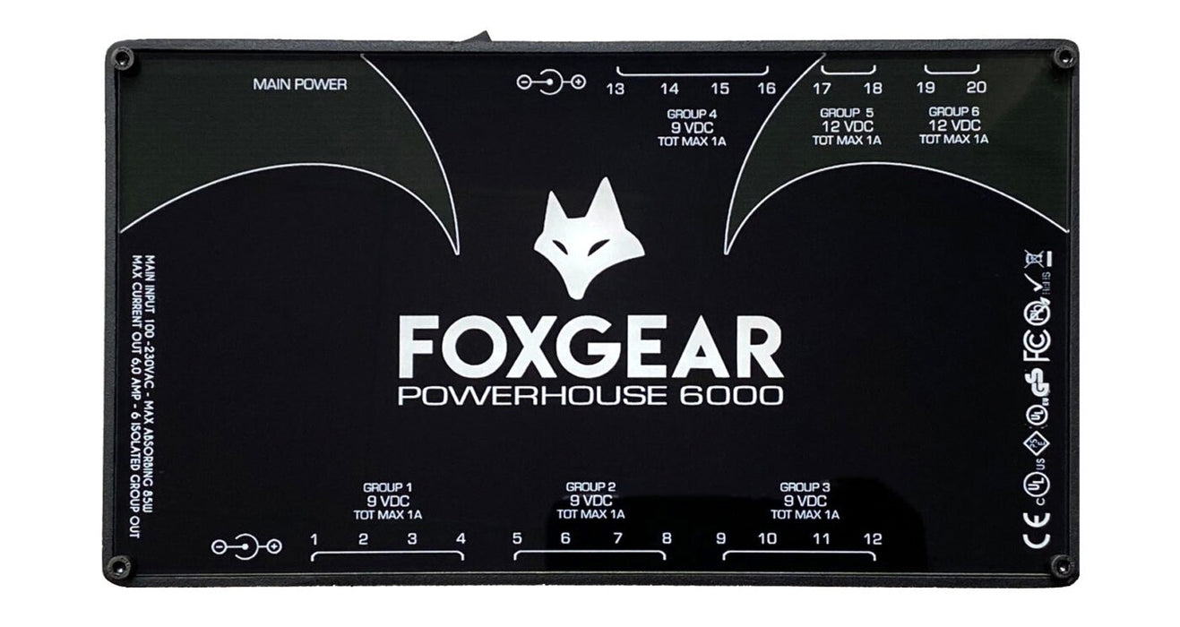 Foxgear POWERHOUSE 6000 - Alimentatore multiplo per pedalboard