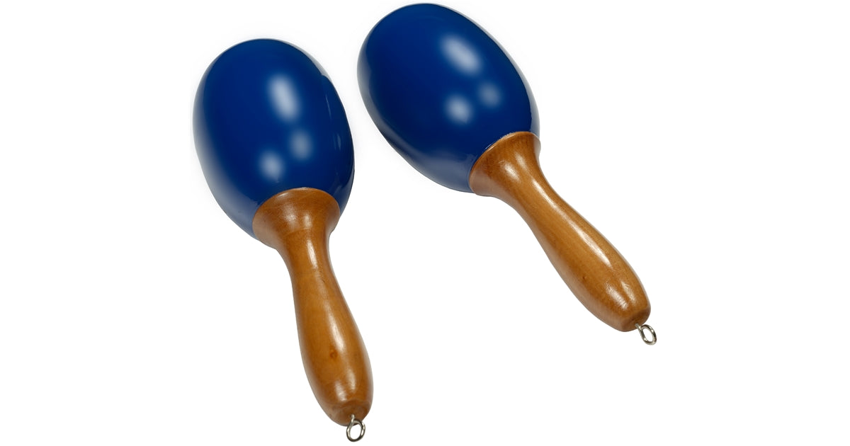 Tanga MARACAS-BLEU-L Maracas grandi in legno - Blu