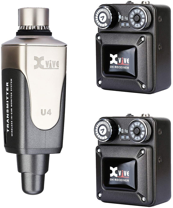 Xvive U4R2 IN-EAR MONITOR Sistema monitor wireless digitale a 2 ricevitori