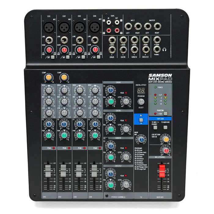 Samson MXP 124FX - Mixer Passivo USB con Effetti - 12 canali