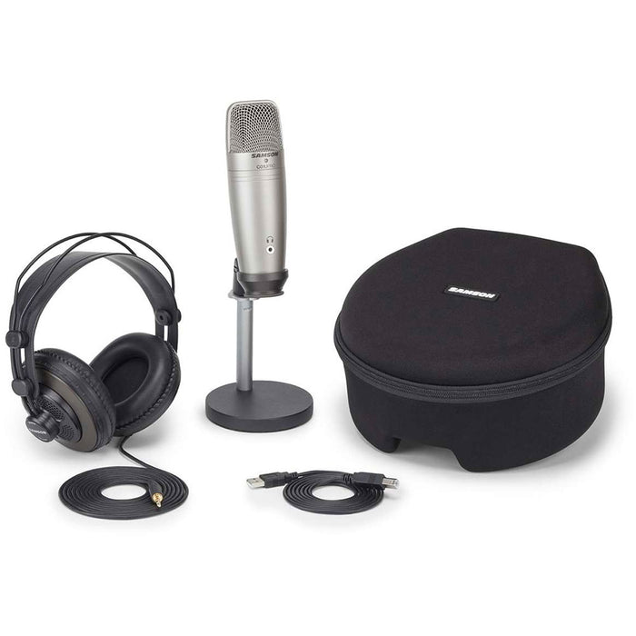 Samson C01U Pro Podcasting Pack - Pack con microfono USB a condensatore e accessori