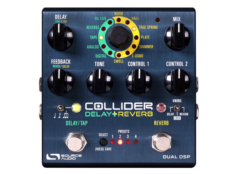 Source Audio SA263 COLLIDER DELAY+REVERB - Pedale stereo Delay & Reverb per chitarra e basso