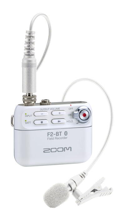 Zoom F2-BT - field recorder Bluetooth + Microfono lavalier - bianco