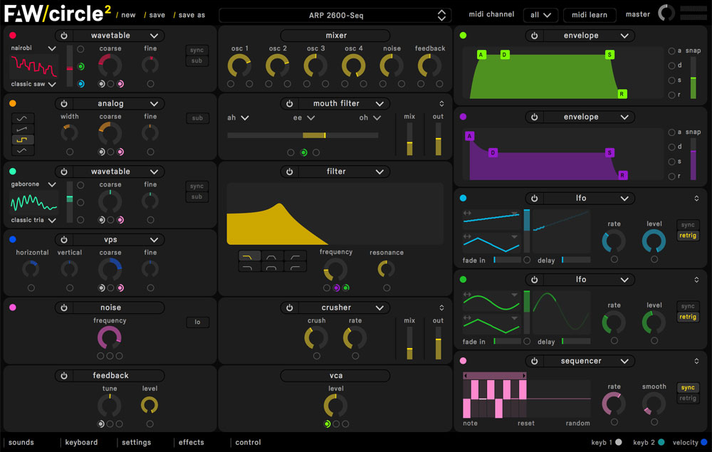 FAW (Future Audio Workshop) FAW Circle2 Synthesizer