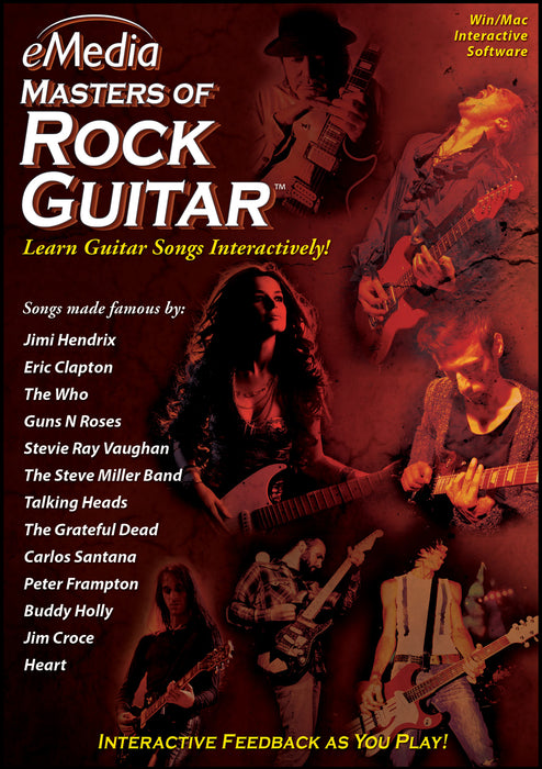 eMedia Masters Rock Guitar Mac 10.5 to 10.14, 32-bit only