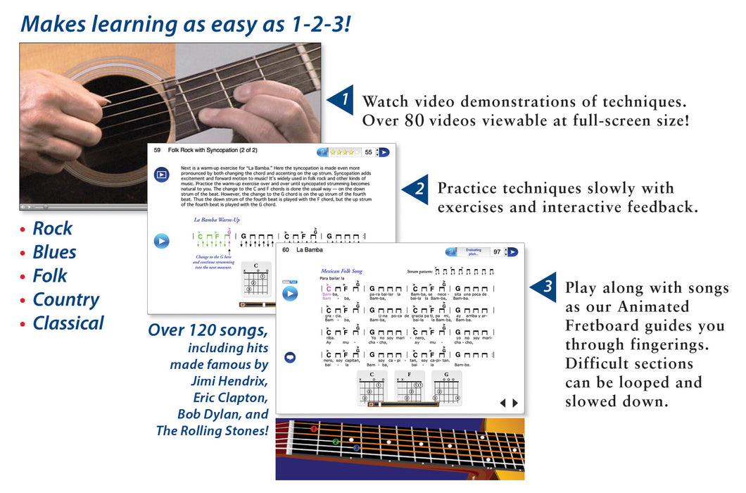 eMedia Guitar Method Deluxe Mac 10.5 to 10.14, 32-bit