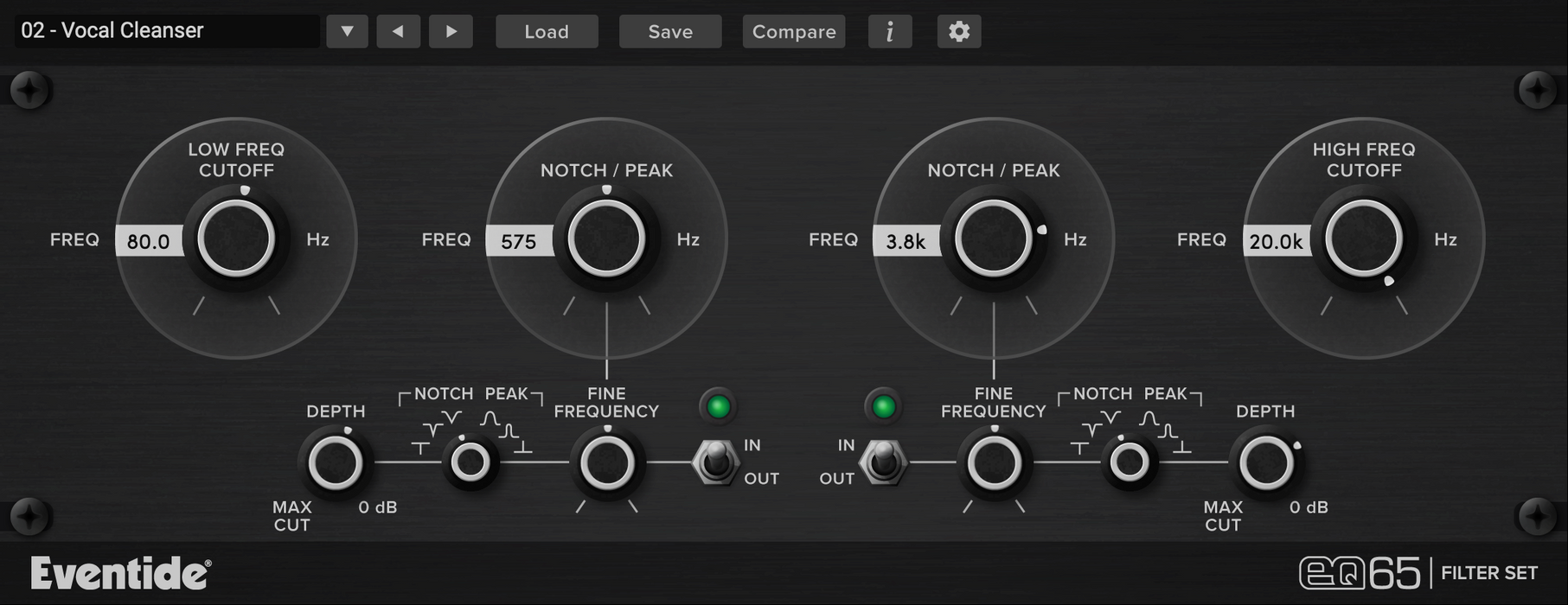 Eventide EQ65 Filter Set