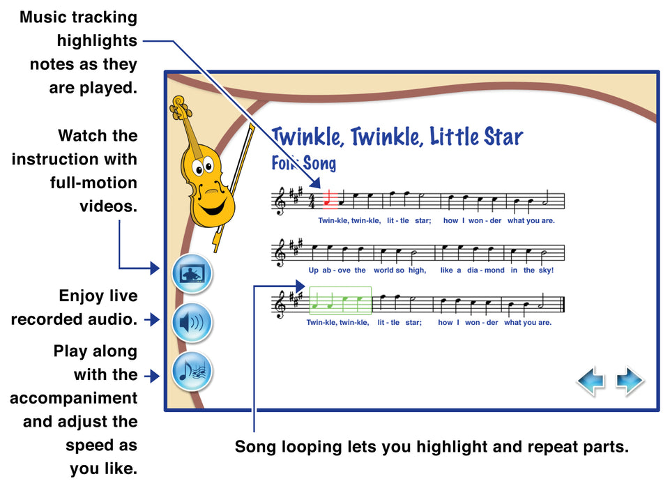 eMedia My Violin - Mac 10.5 to 10.14, 32-bit only