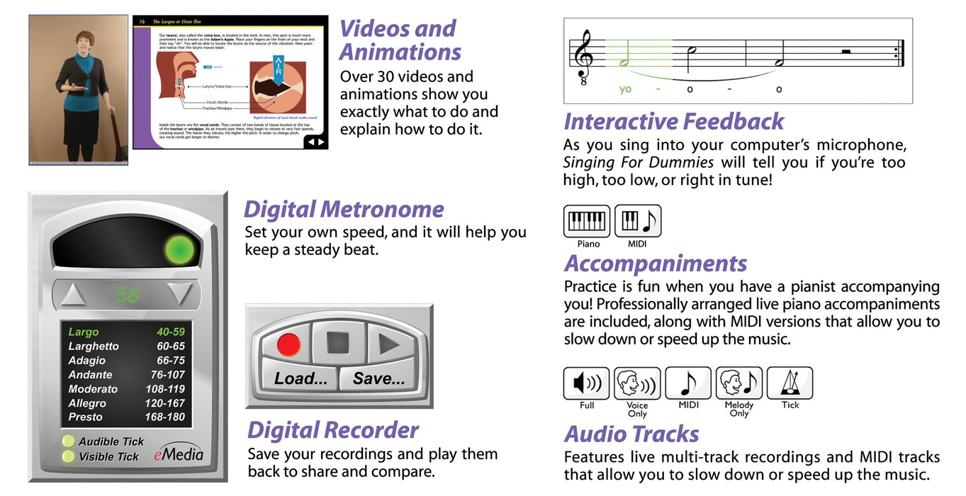 eMedia Singing For Dummies - Mac 10.5 to 10.14, 32-bit