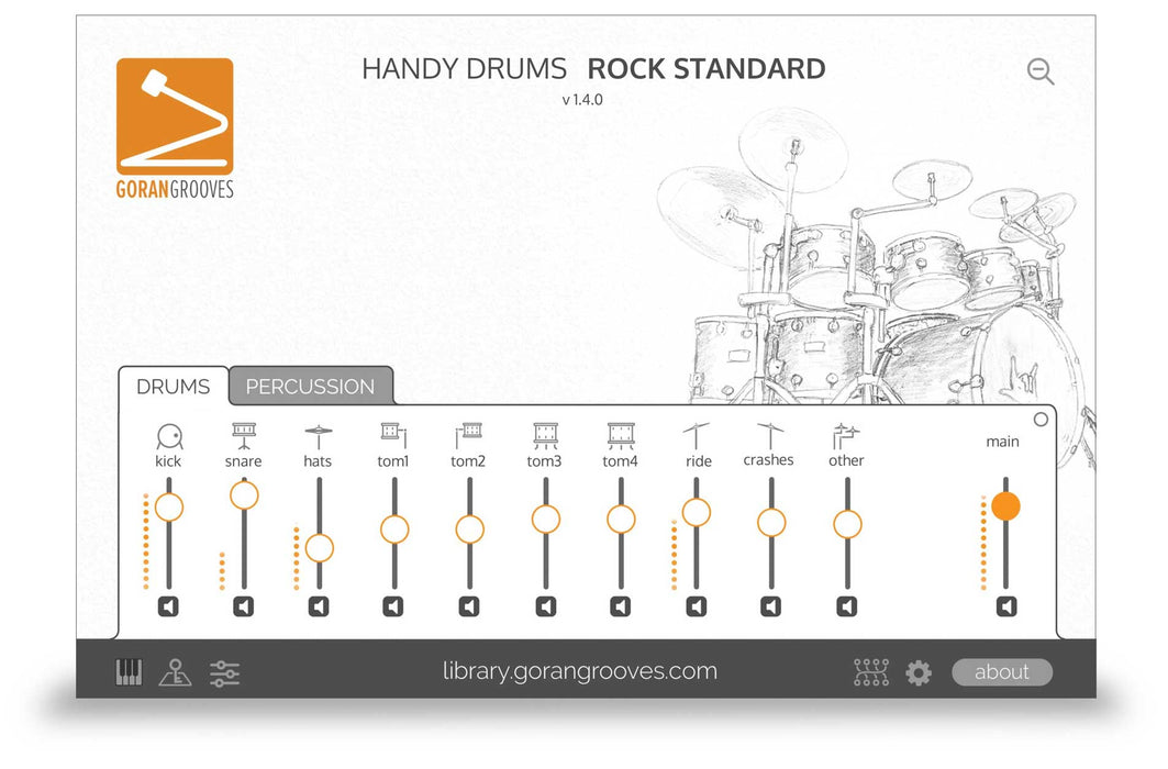 Goran Groves Library Handy Drums- ROCK STANDARD