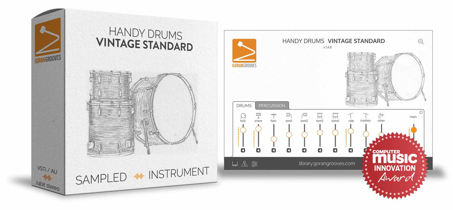 Goran Groves Library Handy Drums- VINTAGE STANDARD