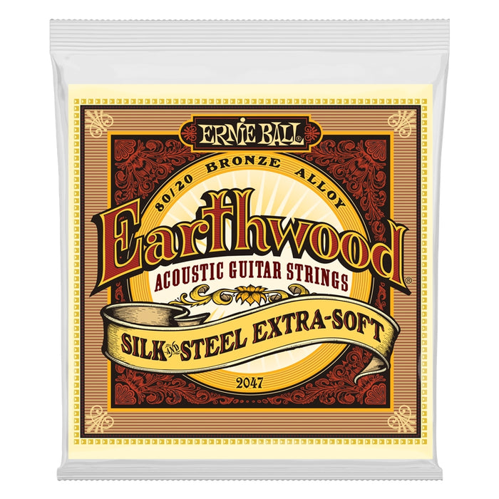 Ernie Ball 2047 Earthwood Silk & Steel 80/20 Bronze Extra Soft 10-50