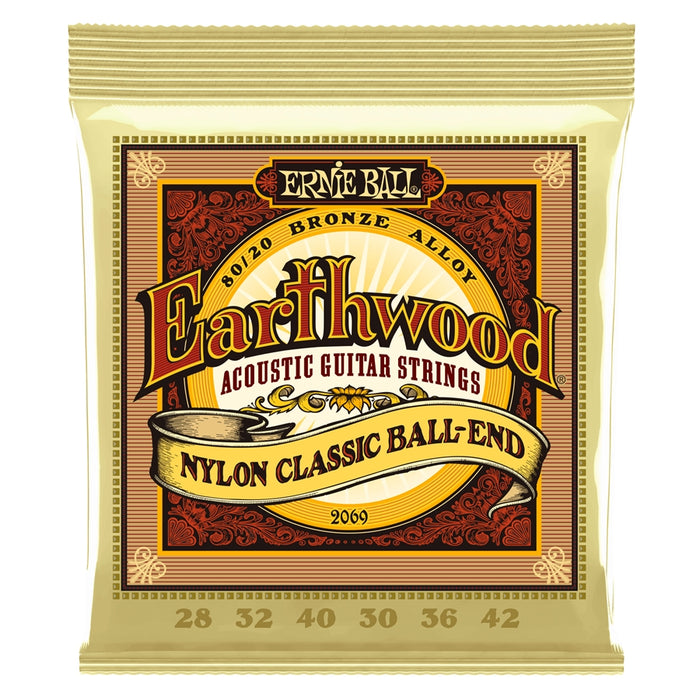 Ernie Ball 2069 Earthwood 80/20 Bronze Folk Nylon Ball End