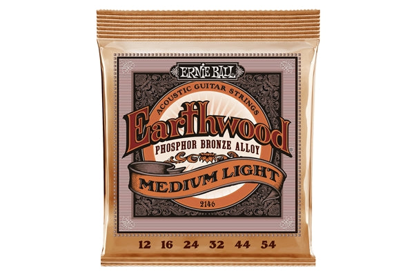 Ernie Ball 2146 Earthwood Phosphor Bronze Medium Light 12-54