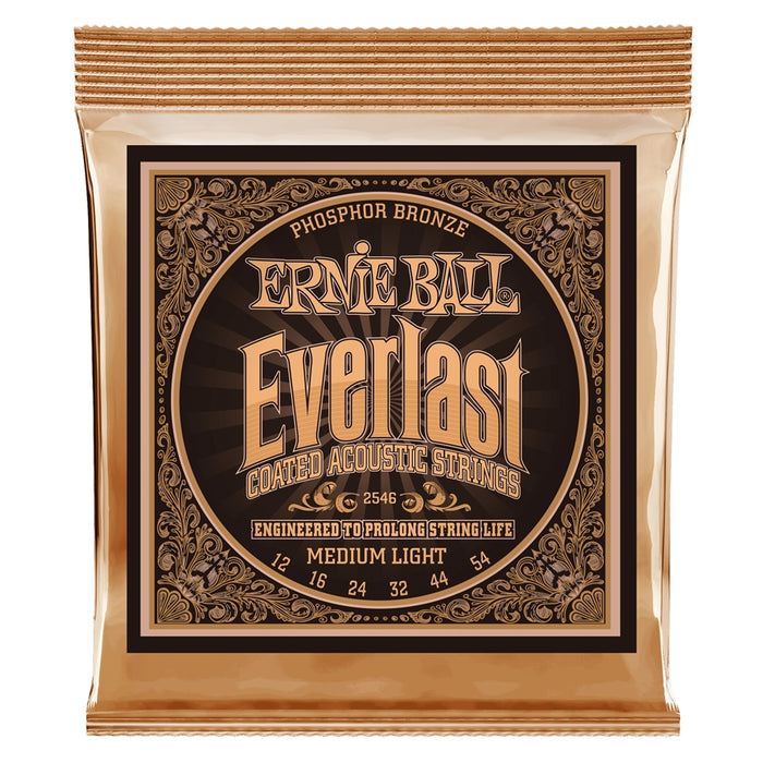 Ernie Ball 2546 Everlast Coated Phosphor Bronze Medium Light 12-54