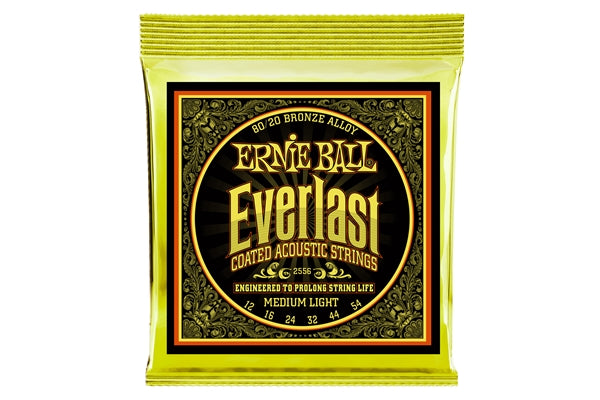 Ernie Ball 2556 Everlast Coated 80/20 Bronze Medium Light 12-54