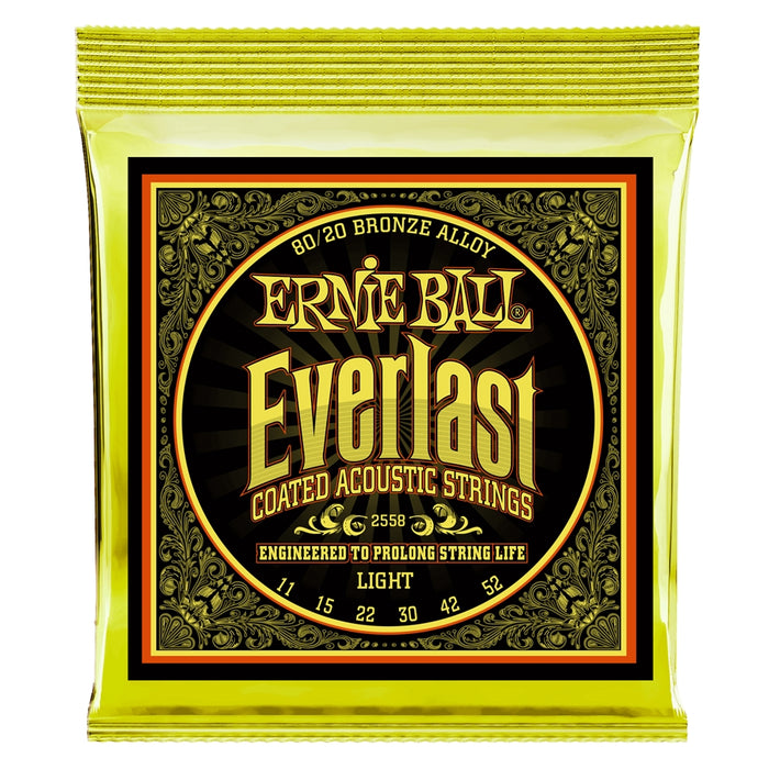 Ernie Ball 2558 Everlast Coated 80/20 Bronze Light 11-52