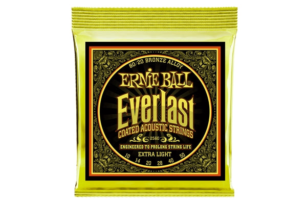 Ernie Ball 2560 Everlast Coated 80/20 Bronze Extra Light 10-50